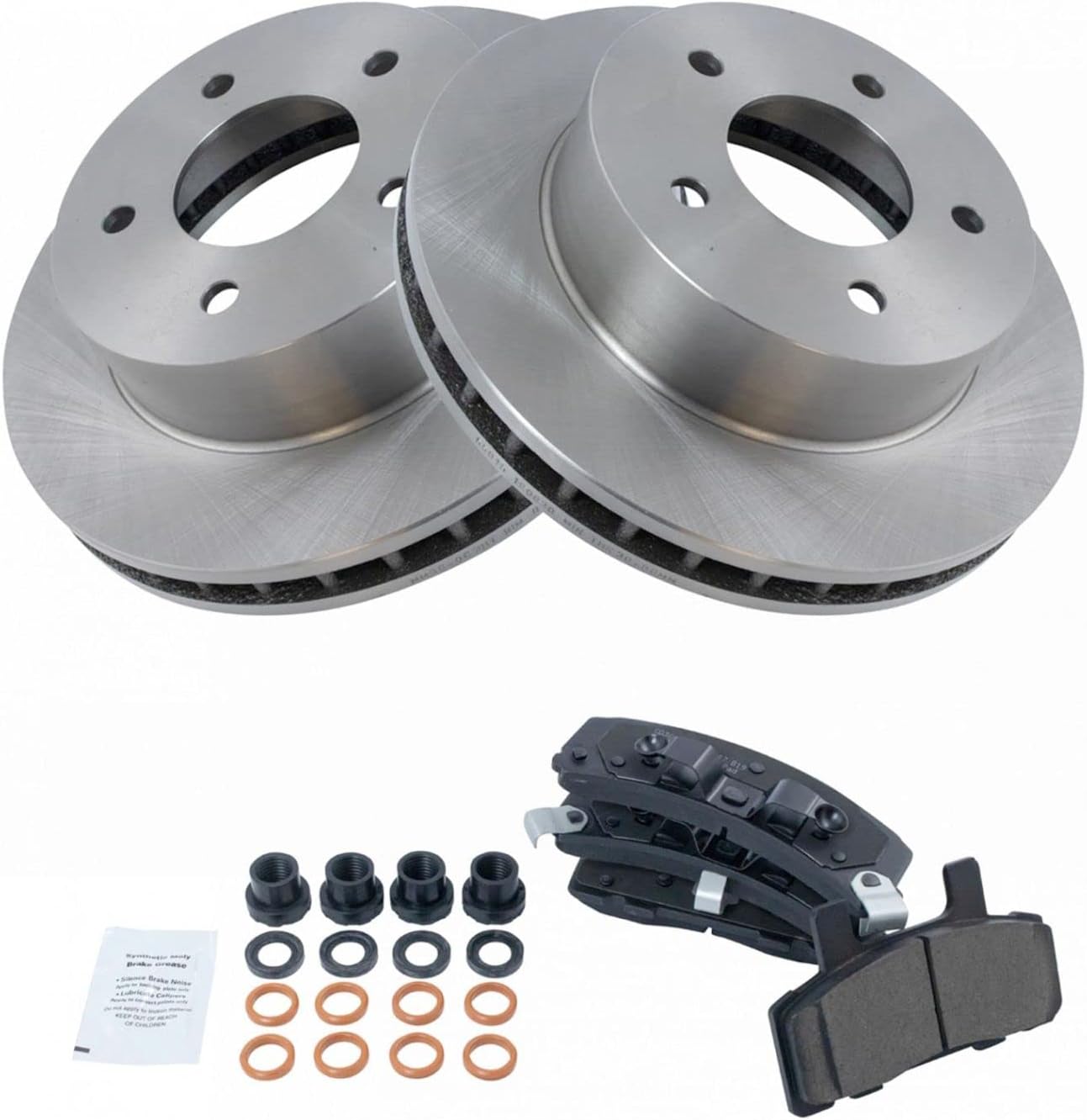 Rotor & Brake Pad Ceramic Front LH Left RH Right Kit for