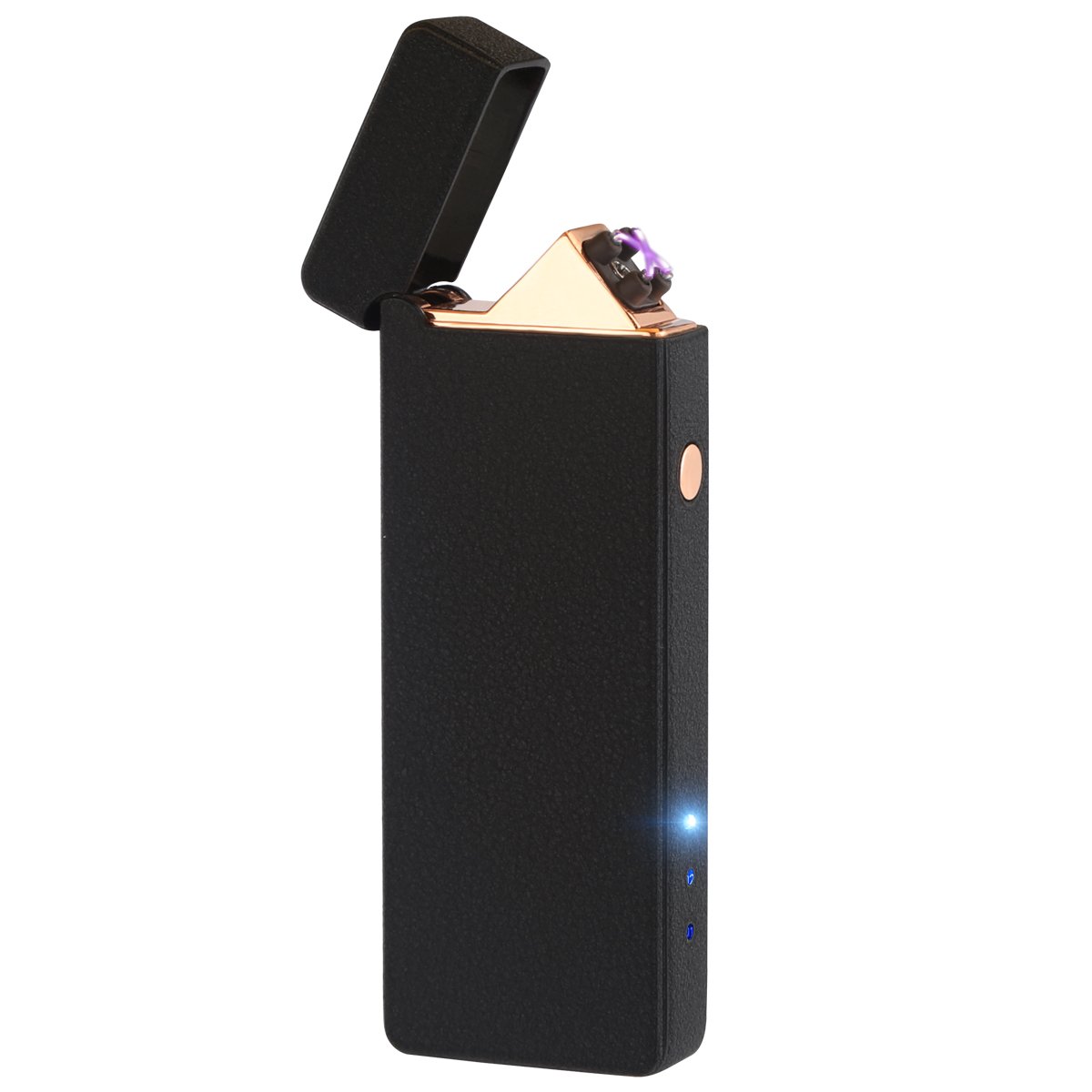 PADGENE Electric Plasma Lighter USB Rechargeable Double Arc Windproof Flameless Zinc Alloy Metal Polishing Lighter