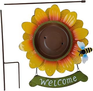 Ipetboom Alimentador De Pássaros De Girassol Alimentador De Pássaros De Flores Ao Ar Livre Alimentadores De Pássaros Para Decoração De Jardim De Fora Para Fora Decoração De Jardim