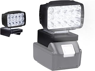 YSDZ Cordless LED Work Light Long-Range Spotlight Rechargeable Compatible with Makita 18V Li-ion Battery,8W 900LM Multi-Functional Outdoor Flashlight,Jobsite Light,Camping Light(No Battery)