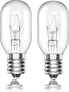 E12 T20 Salt Lamp Bulbs 25W 120V Original Salt Lamp E12 Base Replacement Himalayan Salt Lamps,Salt Lamps Baskets,Plug-in Wax Warmers,Night Lights (Pack of 2)