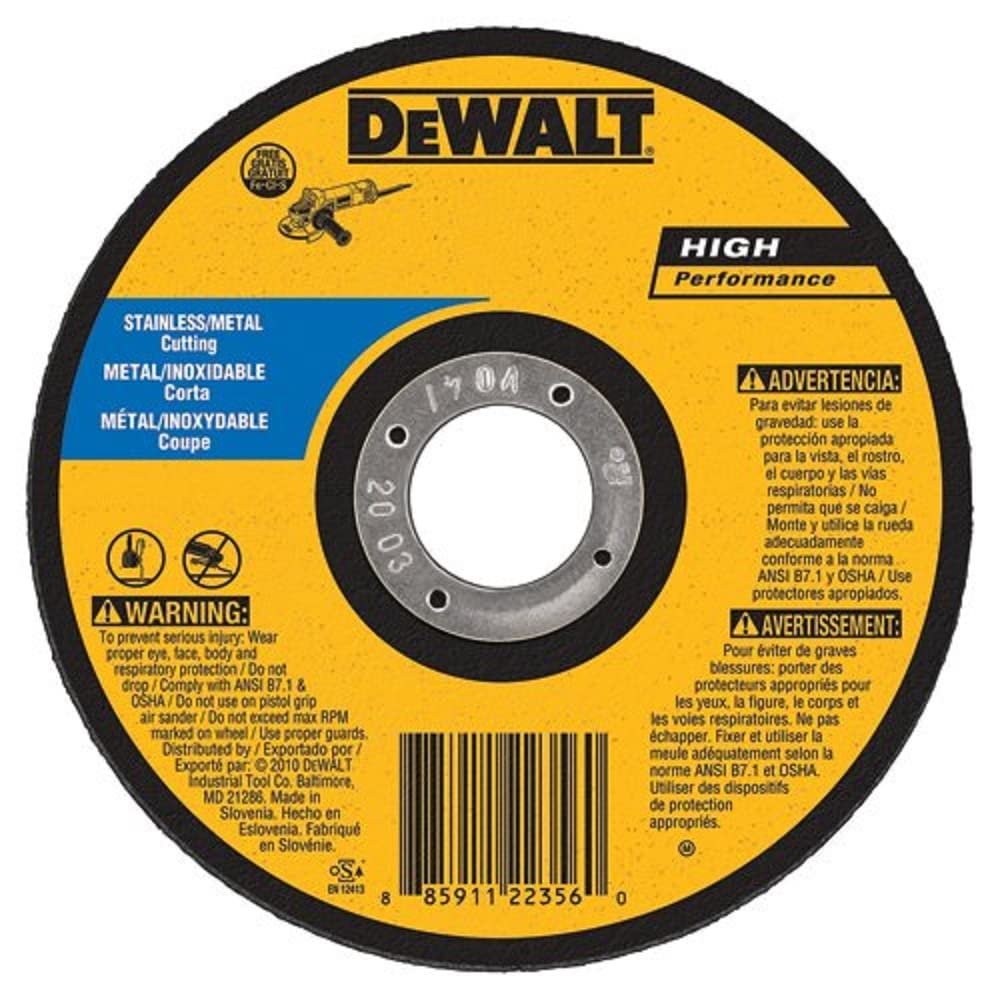 DEWALT DW8065S Cfree Thin Cutoff Wheel, 7-Inch x.045 x 7/8-Inch