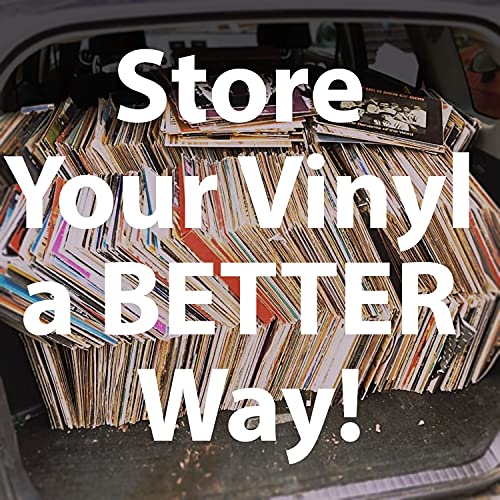 Victrola Wooden Crate - Table Top Album Holder And Organizer For All Records, Holds Over 50 Vinyls, Classy Wood Finish, Easy Installation, Elegant Design #TOP4