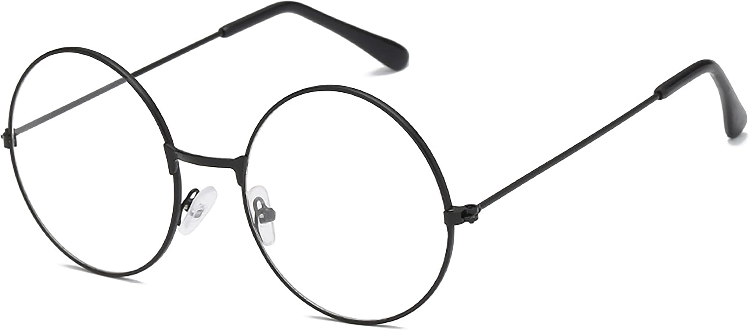 Classic Round Glasses Retro Circle Eyeglasses Clear Lens Metal Frame Accessories Non-Prescription For Men Women
