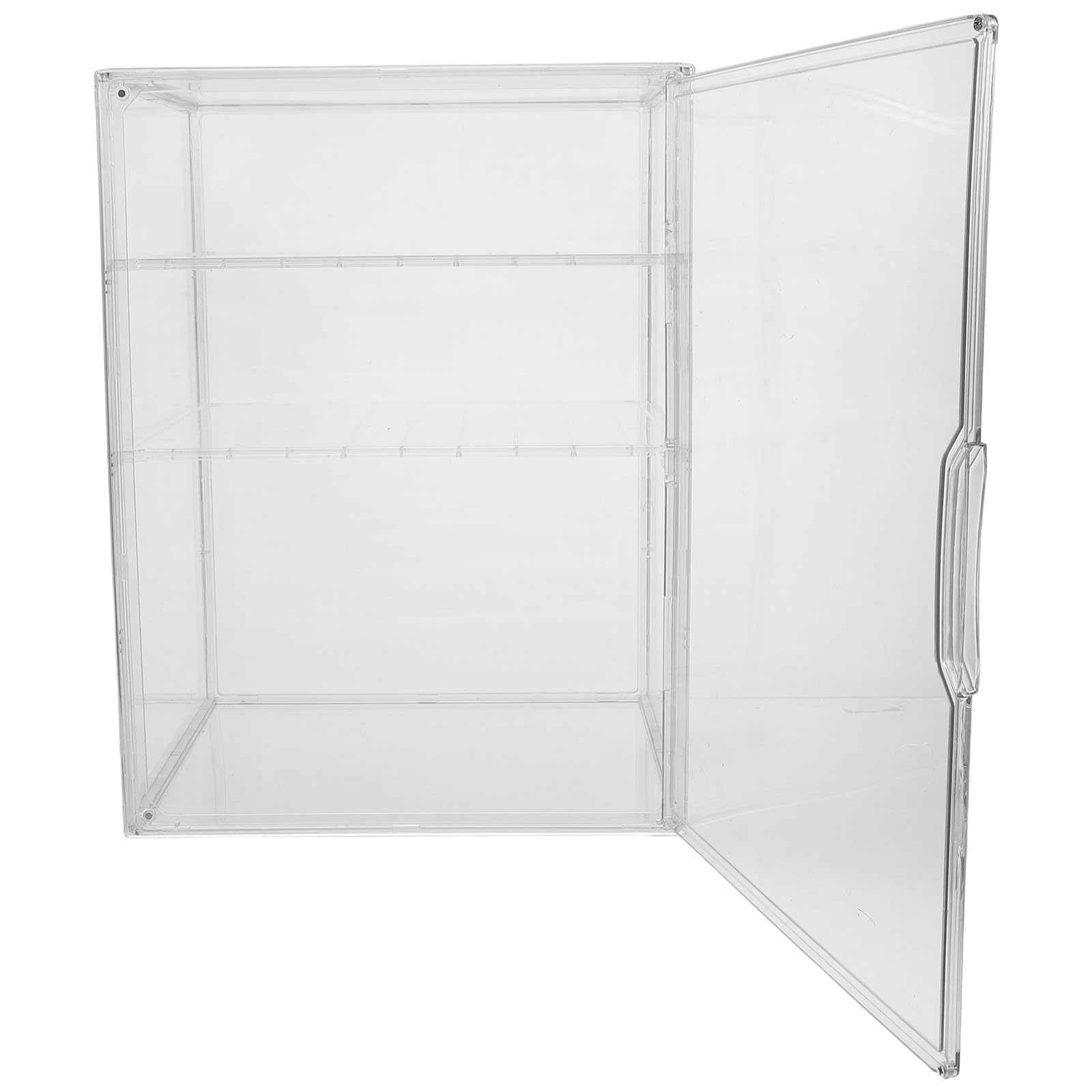 Luxshiny Organisateur Biberons Niveaux Transparent avec Porte Magnétique Rangement Réglable pour Biberons Tétines et Accessoires Allaitement Boîte de Rangement Compacte pour Plan de