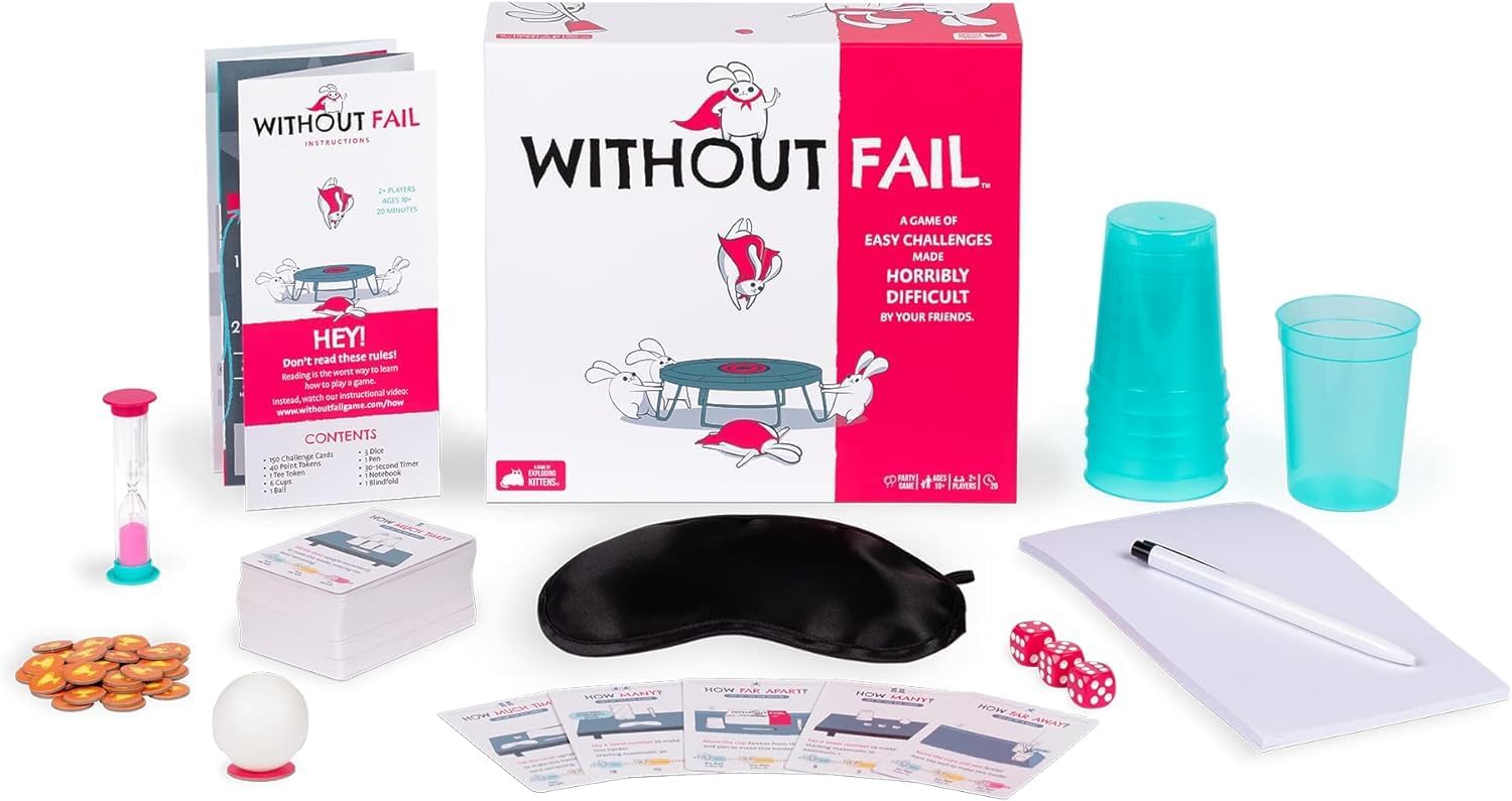 Without Fail by Exploding Kittens - 2+ Players - Ages 10+ - 20 Minutes to Play - A Game of Easy Challenges Made Difficult, Perfect for Couples, Date Night, and Teen or Adult - Image 5