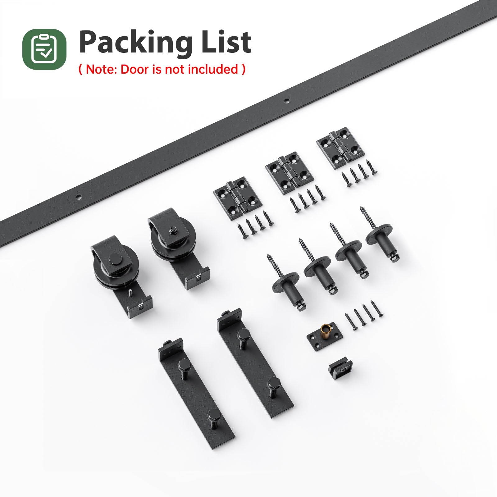 Bifold Barn Door Hardware Kit - Black -7