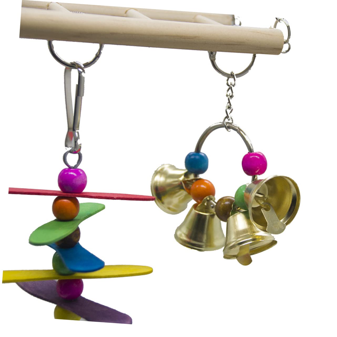 Happyyami 3piezas Escalera De Juguete para Aves Juego De Puente Colgante y Columpio para Periquitos Accesorios para Jaula De Aves para Escalar y Jugar
