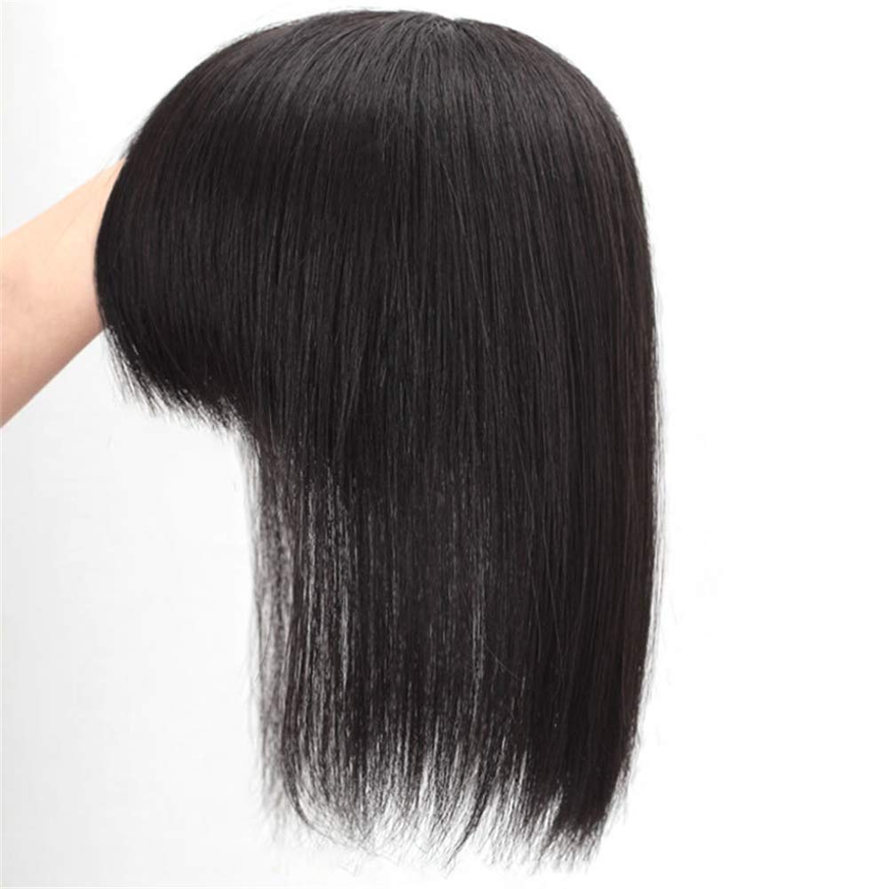 Amazon.com : Bang Topper Human Hair Clip on Crown Volume  display picture 1