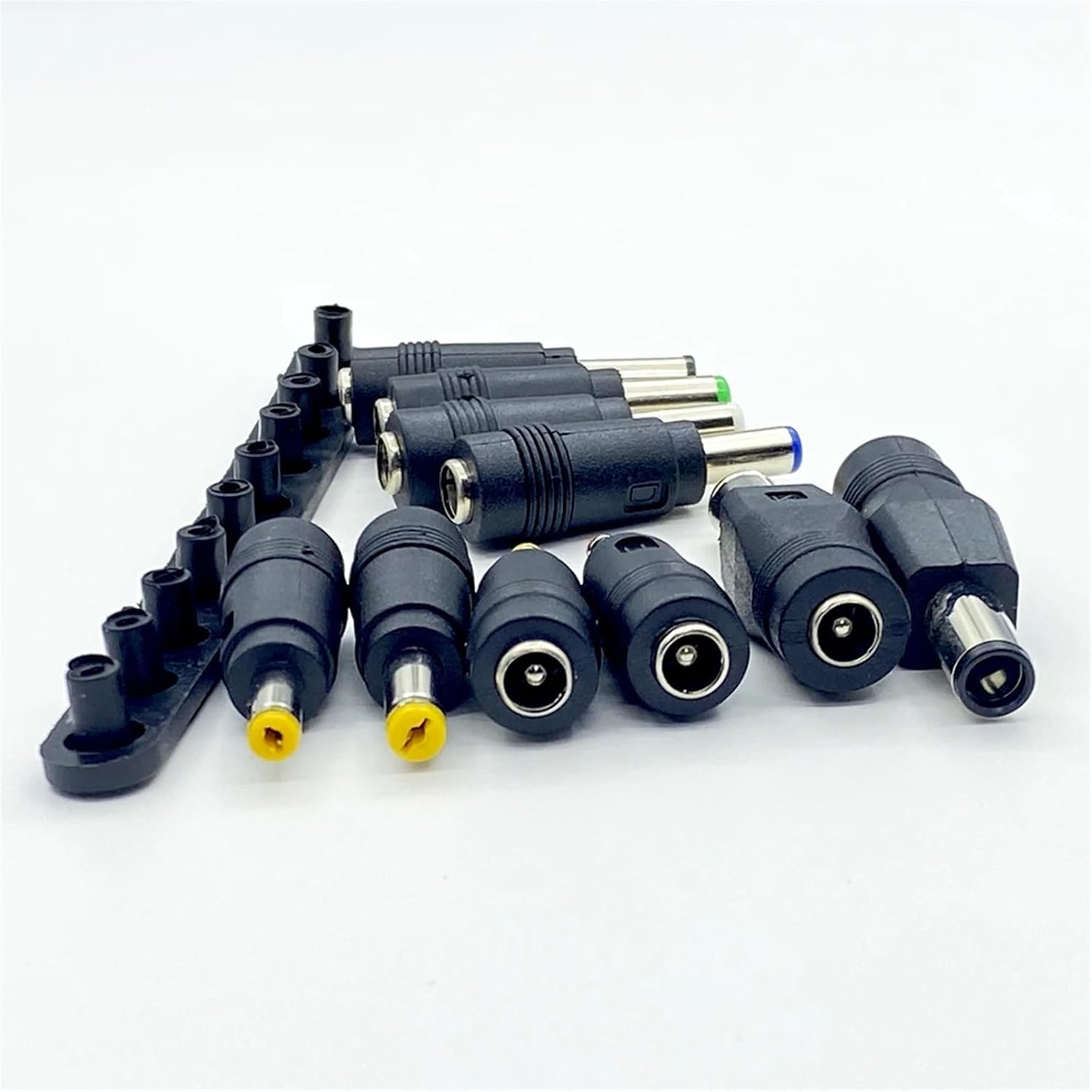 10Pcs Charging Power DC Jack Connector DC 5.5 * 2.1mm Female to Male Interface Conversion Plugs Adapter