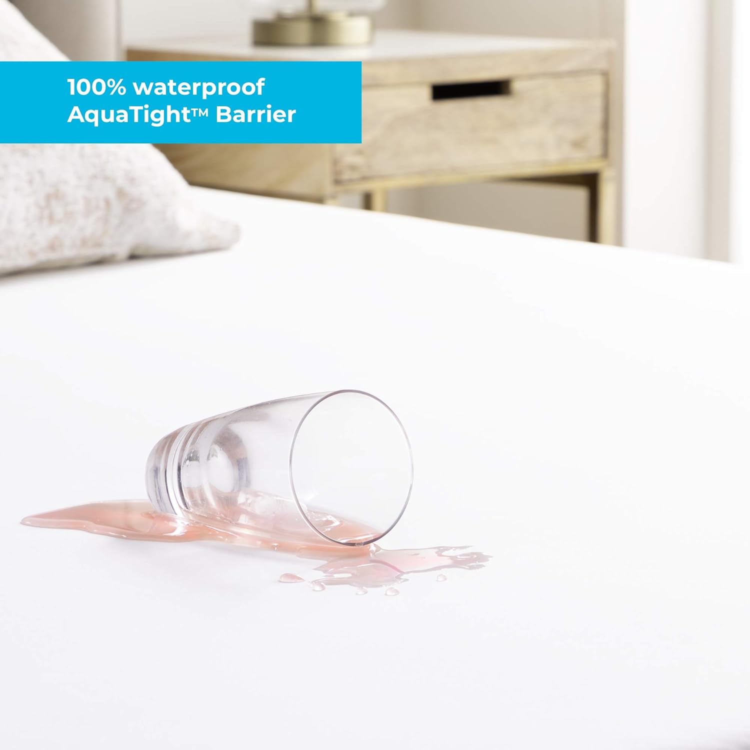 Linenspa Premium Smooth Waterproof Mattress Protector-Vinyl Free Waterproof Mattress Cover, King, White : Everything Else