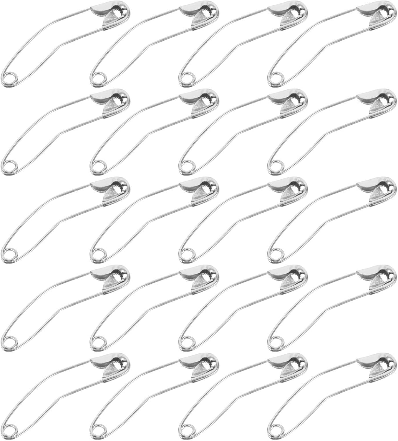 Didiseaon 200pcs Curved Quilting Safety Pins for Binding and Patchwork 2.1 Inch Iron Bent Sewing Pins in Silver Fastens Multiple Layers of Fabric for Quilting and Cushion Projects