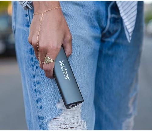 Miniatura 2 de Boytone Altavoz Bluetooth inalámbrico portátil BT-120GR, micrófono incorporado, 2 altavoces estéreo, batería recargable. Carcasa de aluminio.