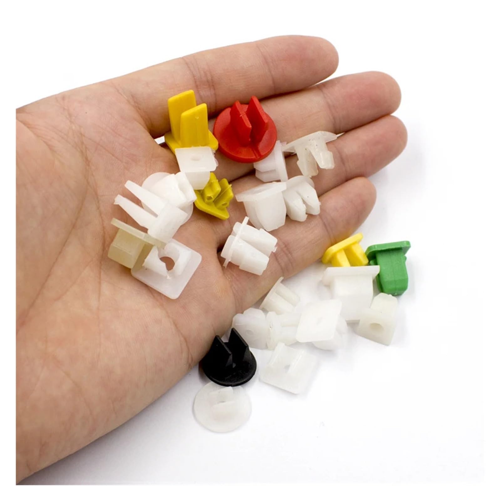 XIOKLM 50Pcs Size Multiple Choices Car Plastic Square Head Fixed Retainer Nut Screw Grommet Clips Fastener(Mix 50PCS)
