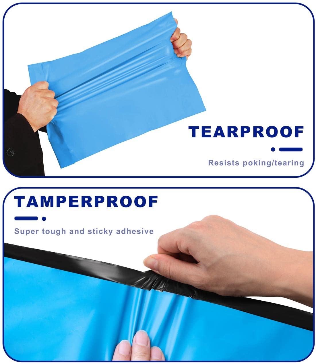 10x13 inch Blue Biodegradable Shipping Bags,50 Count Compostable Poly Mailers with Eco Friendly Packaging Envelopes Supplies Mailing Bags