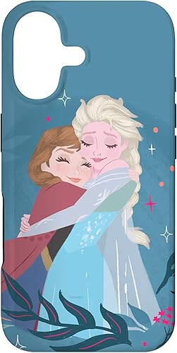 Disney Frozen Anna and Elsa Sister Hug - Carcasa para iPhone 17, color azul pizarra