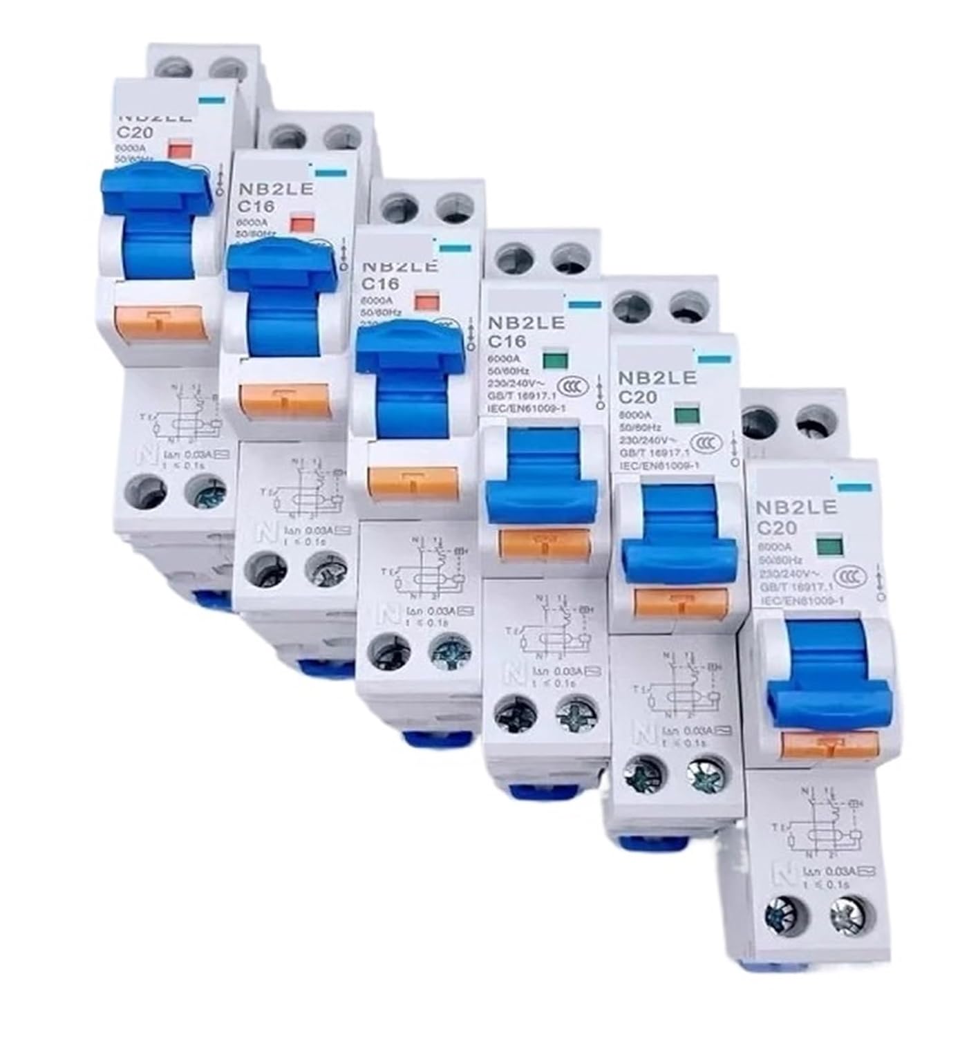 1PCS NB2LE 1P+N Leakage Protection Switch Circuit Breaker NB2 AC(10A)