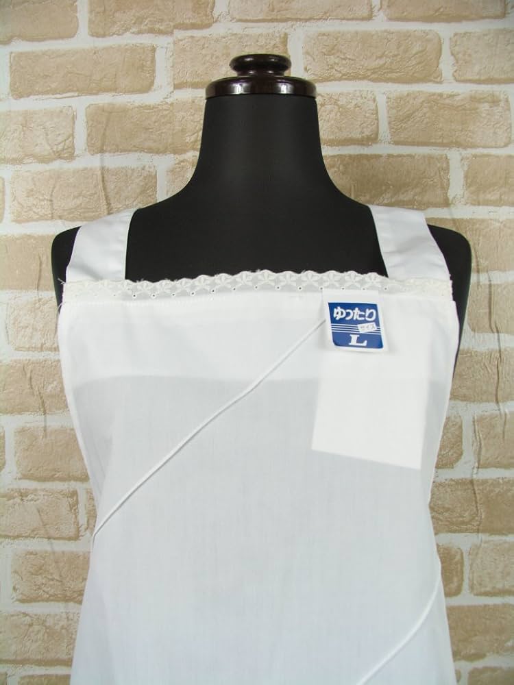 受注 2wayピンタックレースエプロン オフ白 受注 2wayピンタックレースエプロン オフ白