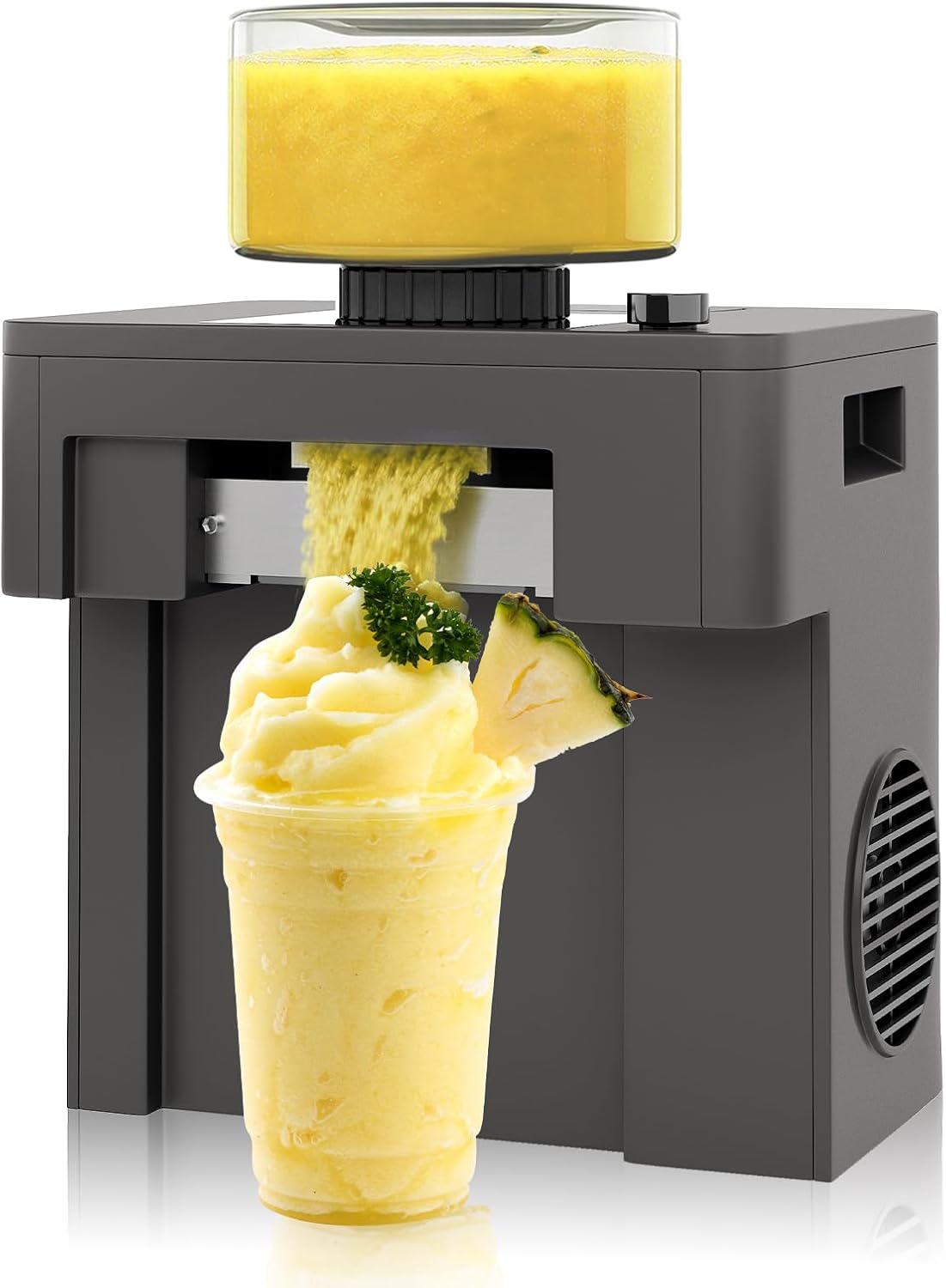 Shaved Ice Machine, 60s Fast Slushie & Snow Cone Maker for Home, No Pre-Freezing, 15 Textures, All-Drink Compatible, 50dB Quiet, One-Touch Self-Cleaning, Compact for Parties & RVs