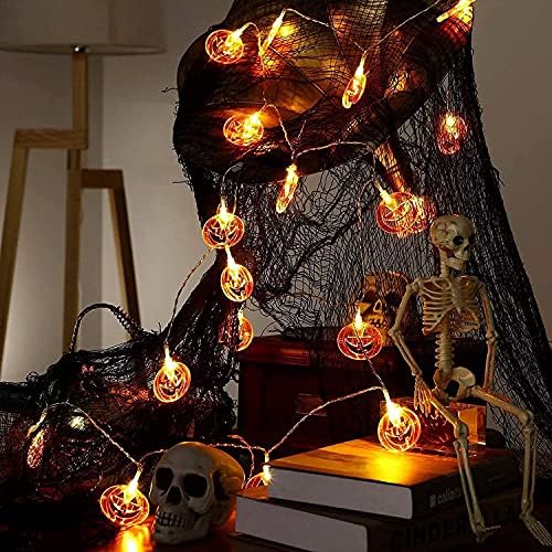 Halloween String Lights, 3 Pack Halloween Decorations Lights Kit with 3x20 LED, 3x10Ft Holiday Lights, Battery Powered Waterproof String Lights Indoor/Outdoor Halloween, Holiday Party Decoration