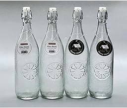 زجاجة مياه زجاجية بتصميم عصري بسعة 1 لتر من داني هوم، 1966-08