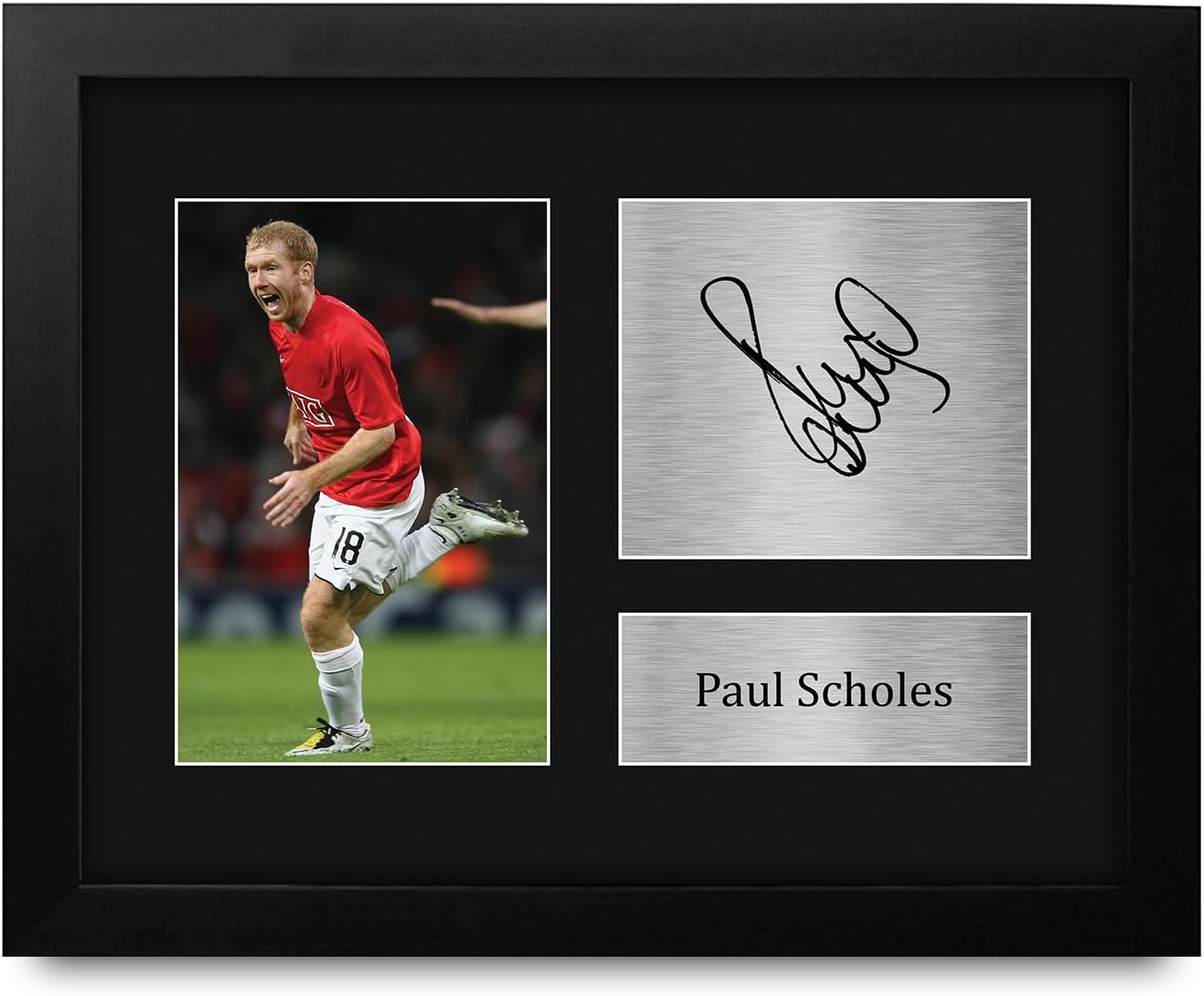 HWC Trading Paul Scholes 額入りギフト サイン入り プリントサイン