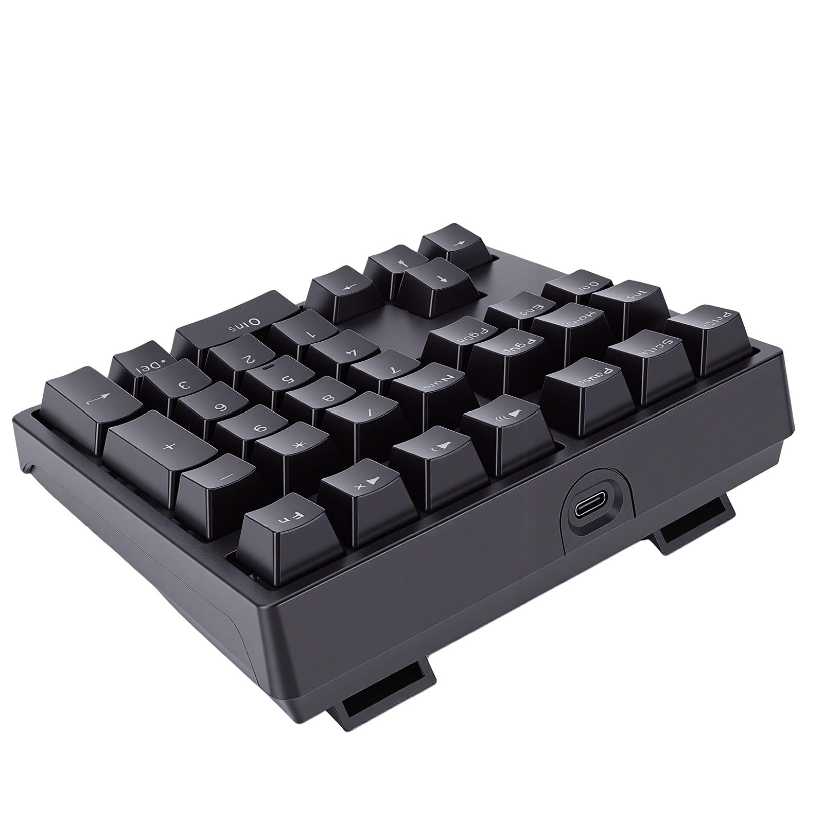 Dpofirs Pavé Numérique Mécanique Filaire, Clavier Numérique USB 34 Touches avec Rétroéclairage LED RVB, Interrupteur Rouge, Touches PBT, pavé pour Ordinateur Portable,