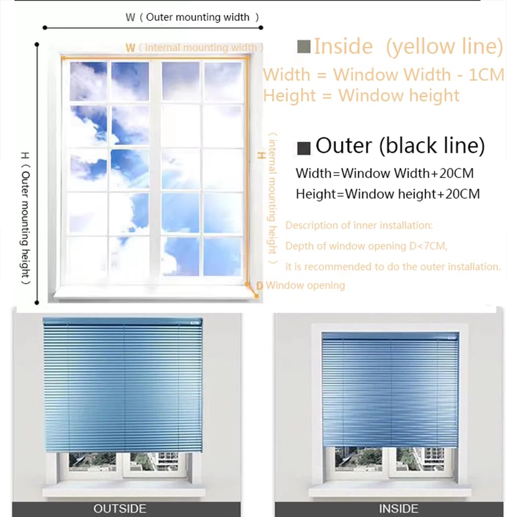 Store vénitien en Aluminium pour fenêtres Portes Gris argenté Volets Occultants en Métal Lamelles de 25mm Rideaux D'intimité Protection visuelle Pare-Vue Pare-Soleil Maison (W95cm×H130cm)