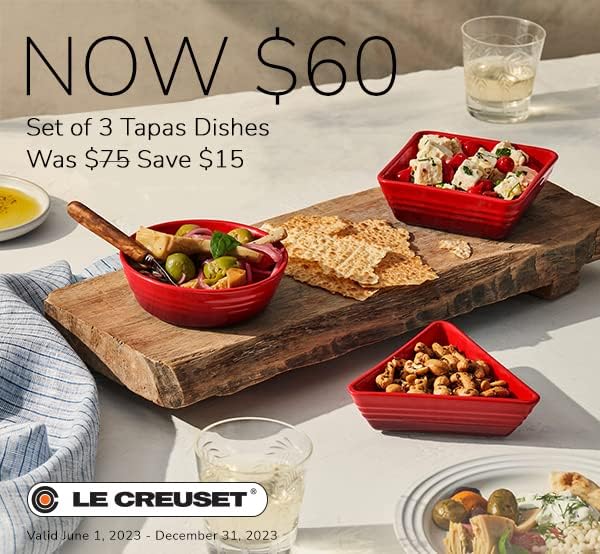 Miniatura 4 de Le Creuset - Juego de 3 platos para tapas de gres, rojo cereza