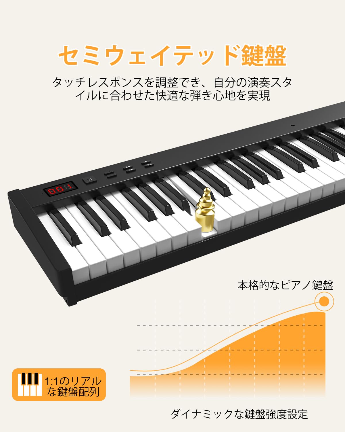 ❤本物ピアノの音色や弾き心地を忠実に再現❣ピアノと同じ88鍵♪❤ロールピアノ Amazon.co.jp: ロールピアノ 88鍵盤 電子ピアノ 2つのスピーカー