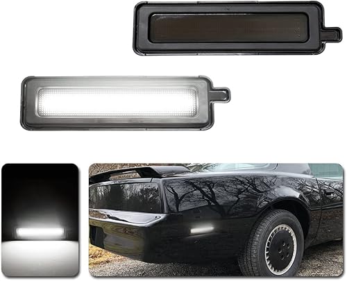 Miniatura 7 de Tonsya Para Pontiac Firebird 1982-1992, Chevy Camaro 1982-1992 Carcasas de marcador lateral de parachoques delantero de repuesto lente ahumada