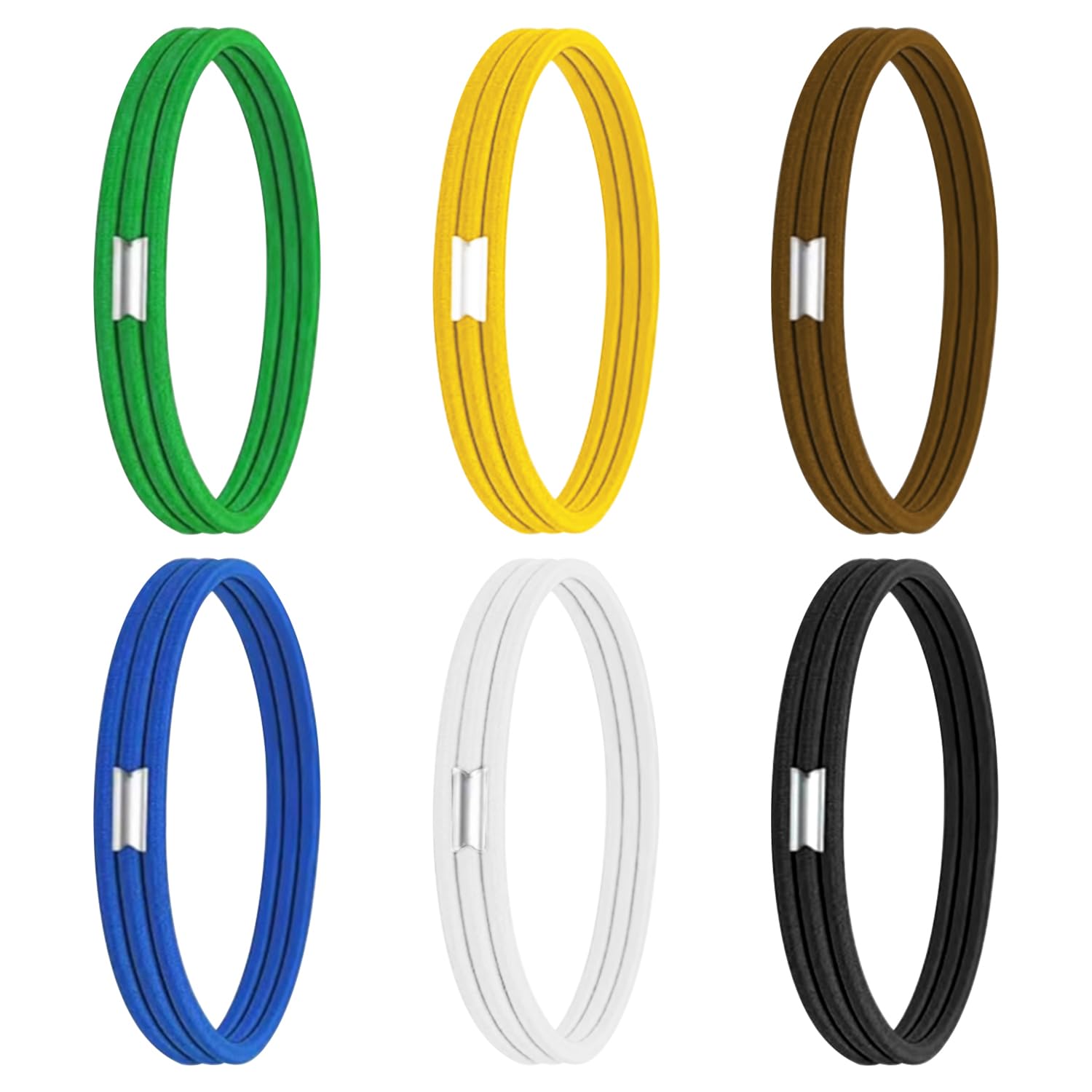 SYEYCW 6 Pcs Large Elastic Bands, Heavy Duty Wheelie Bin Ties, Multi-Function Trash Can Fixing Strap, Reusable Elastic Tie Wraps for Litter Box Home Office School Kitchen Picnic Party, 6 Colors