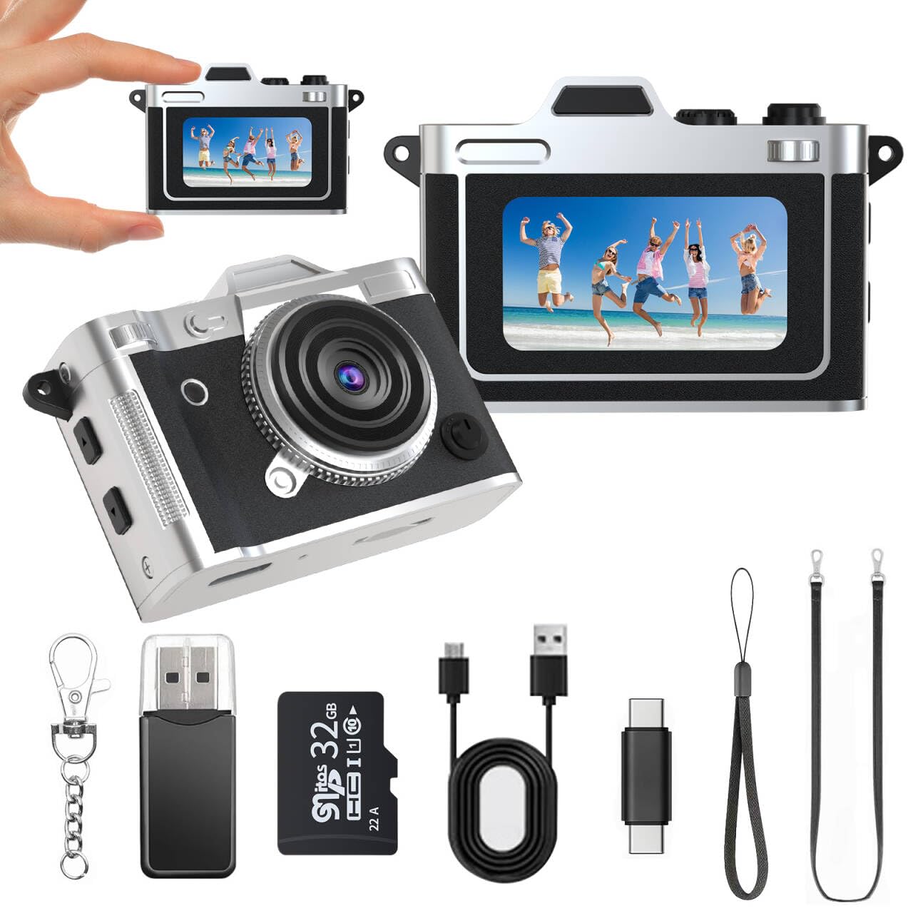 Amazon.com : LENANE Mini Keychain Camera - 2K FHD Tiny Retro