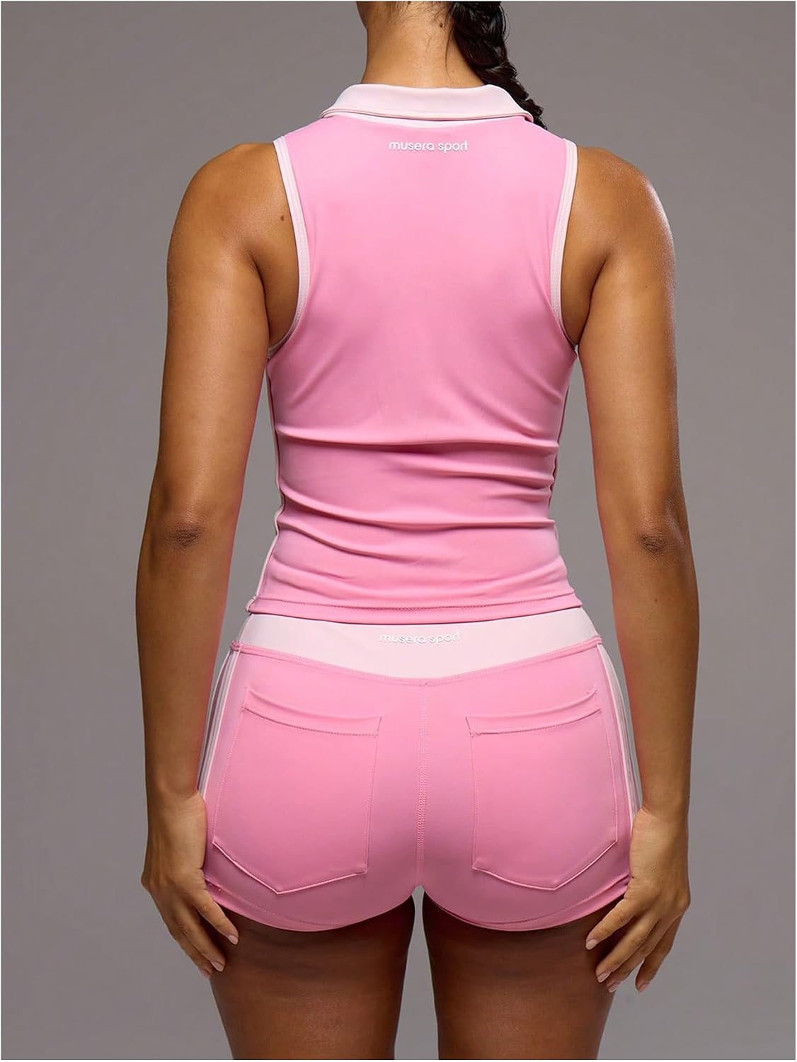 SOLY HUX Women's Sleeveless Workout Tops Color Block Zip Up Jacket Collared Athletic Shirts Yoga Gym Tank Top