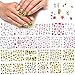 24 Feuilles Ongles Autocollants Sticker 3D Transfert Stickers Ongles Autocollant Feuilles Tournesol Fleur Nail Art Ongles Stickers pour Femmes