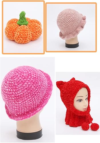 Miniatura 4 de Hilo de chenilla de terciopelo suave para tejer y tejer a ganchillo, color amigurumi, súper voluminoso (gris oscuro) 2 x 3.53 oz