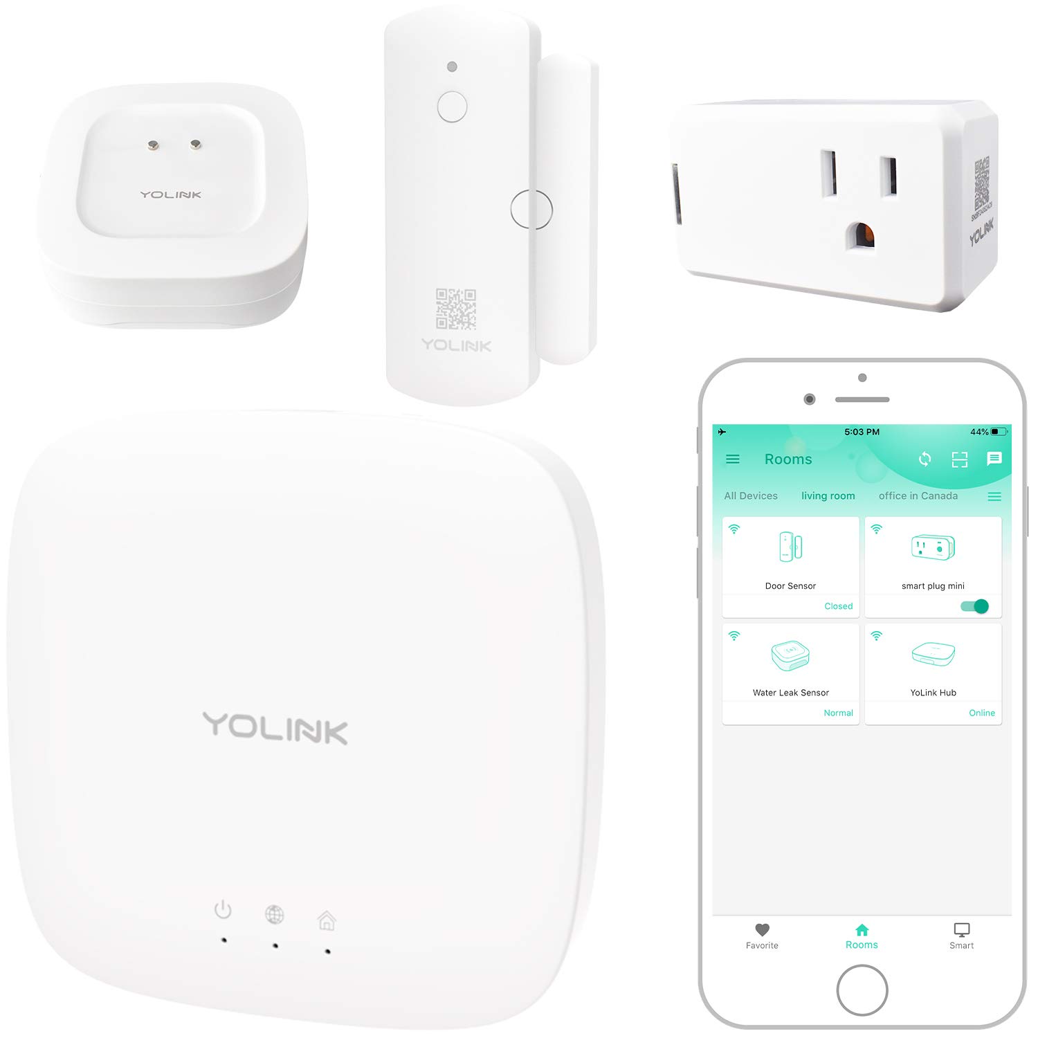 Buy YoLink Smart Home Starter Kit Security & Leak Detection Kit (Hub