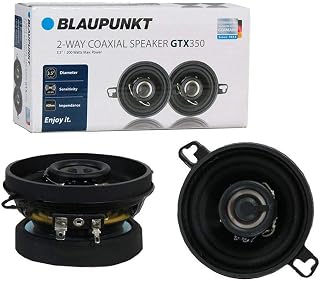 Blaupunkt GTX350 300 W Max 3.5" 2-Way 4-Ohms Stereo Car Audio Coaxial Speakers Black