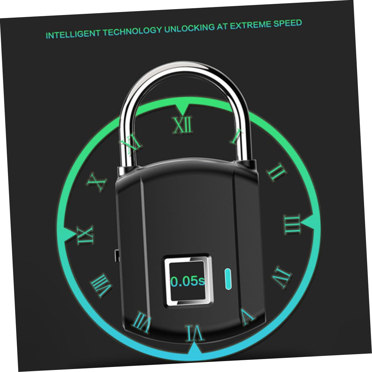 Mikikit 2 Pezzi Lucchetto Lucchetto Intelligente Porta Serratura Elettronica Ricaricabile Per Casa Ufficio Viaggio Sblocco Rapido Nero