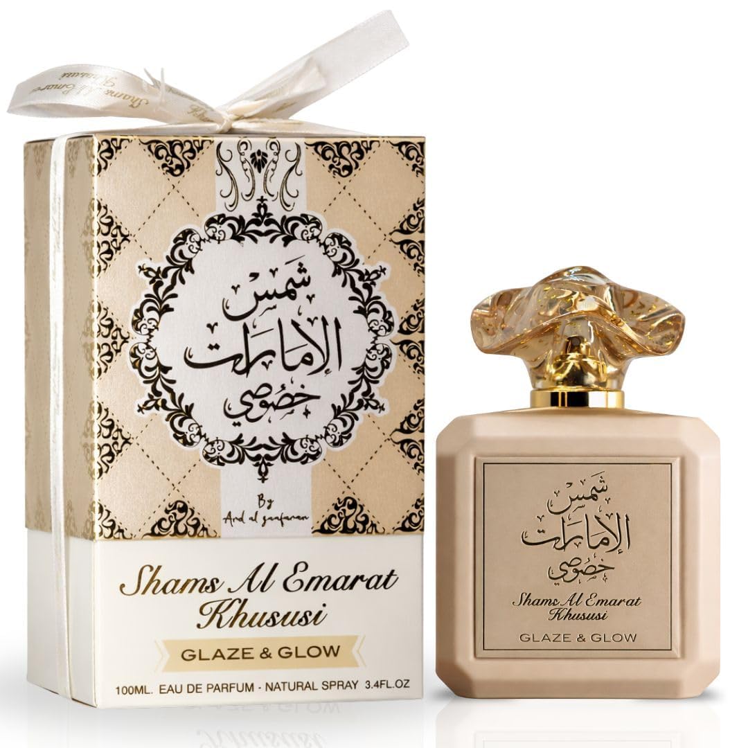 Ard Al Zaafaran Shams Al Emarat Khususi Pink Blush, Glaze & Glow & Iced Petal Eau de Parfum Sprays 100ml (3.4 oz)