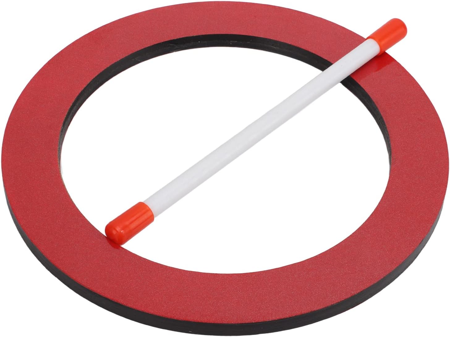 Hand Compressed Board Skin Red Enlightenment Percussion Instrument Unique Shaped for Interactive Music Learning and Play Experience (Round Drum)