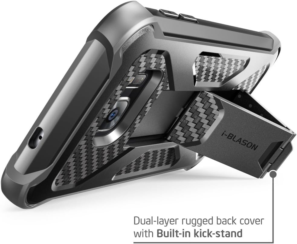 i-Blason Prime Series Case for Galaxy S7, Kickstand Heavy Duty Dual Layer Holster Cover with Locking Belt Swivel Clip for Samsung Galaxy S7 2016 Release (Black)