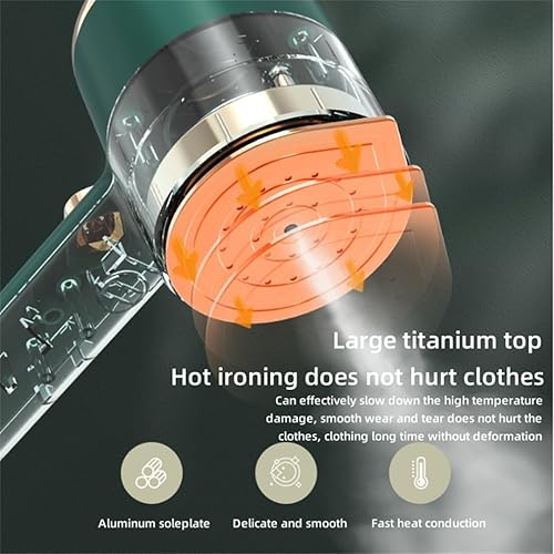 Miniatura 4 de DAUTAI Plancha de vapor portátil de viaje, portátil de calentamiento rápido 15S, vaporizador de viaje portátil, planchado planocolgante, panel