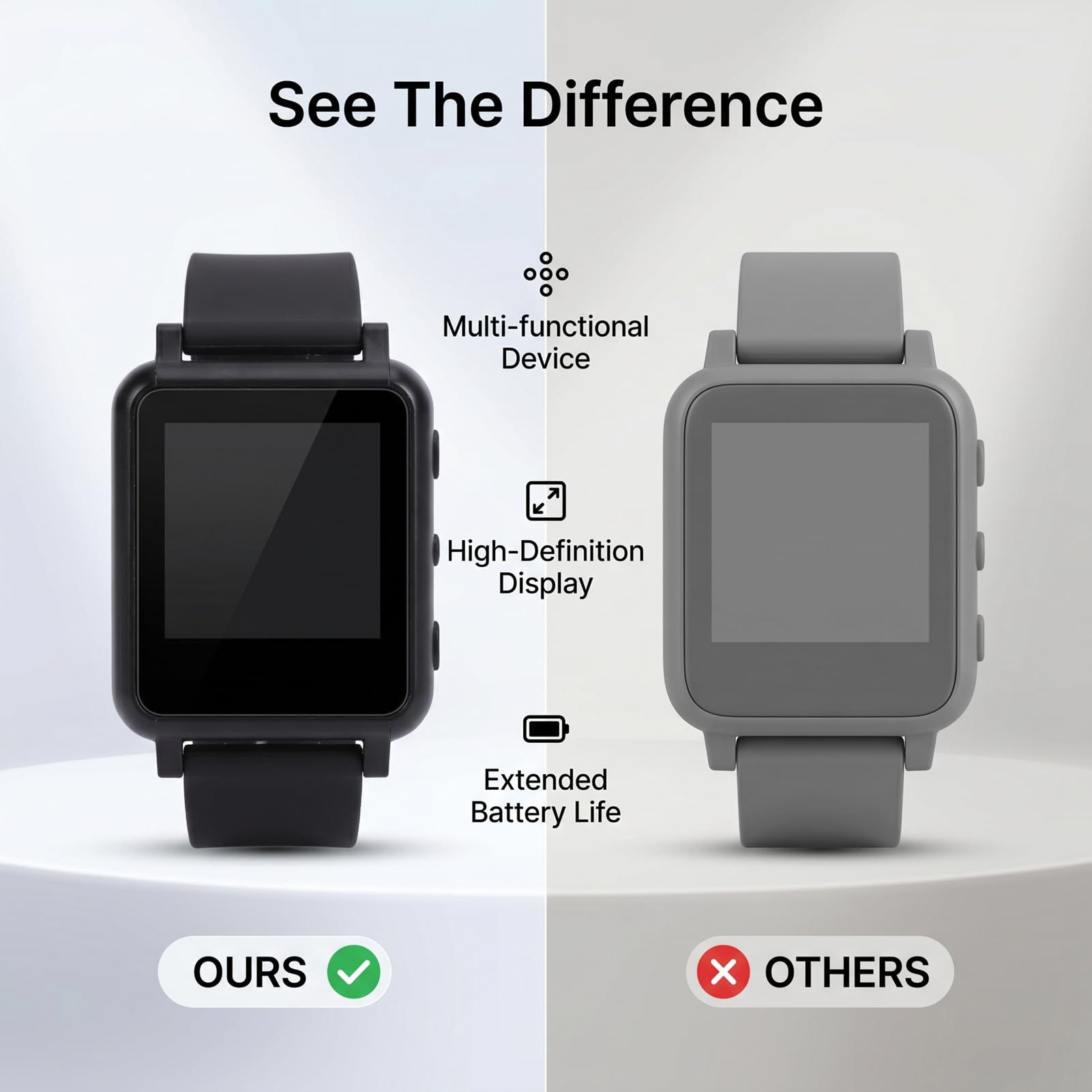 Cryfokt Reloj con Pantalla HD de 8 GB, Reloj sin Pantalla Táctil, Temas Personalizables, for Uso Diario