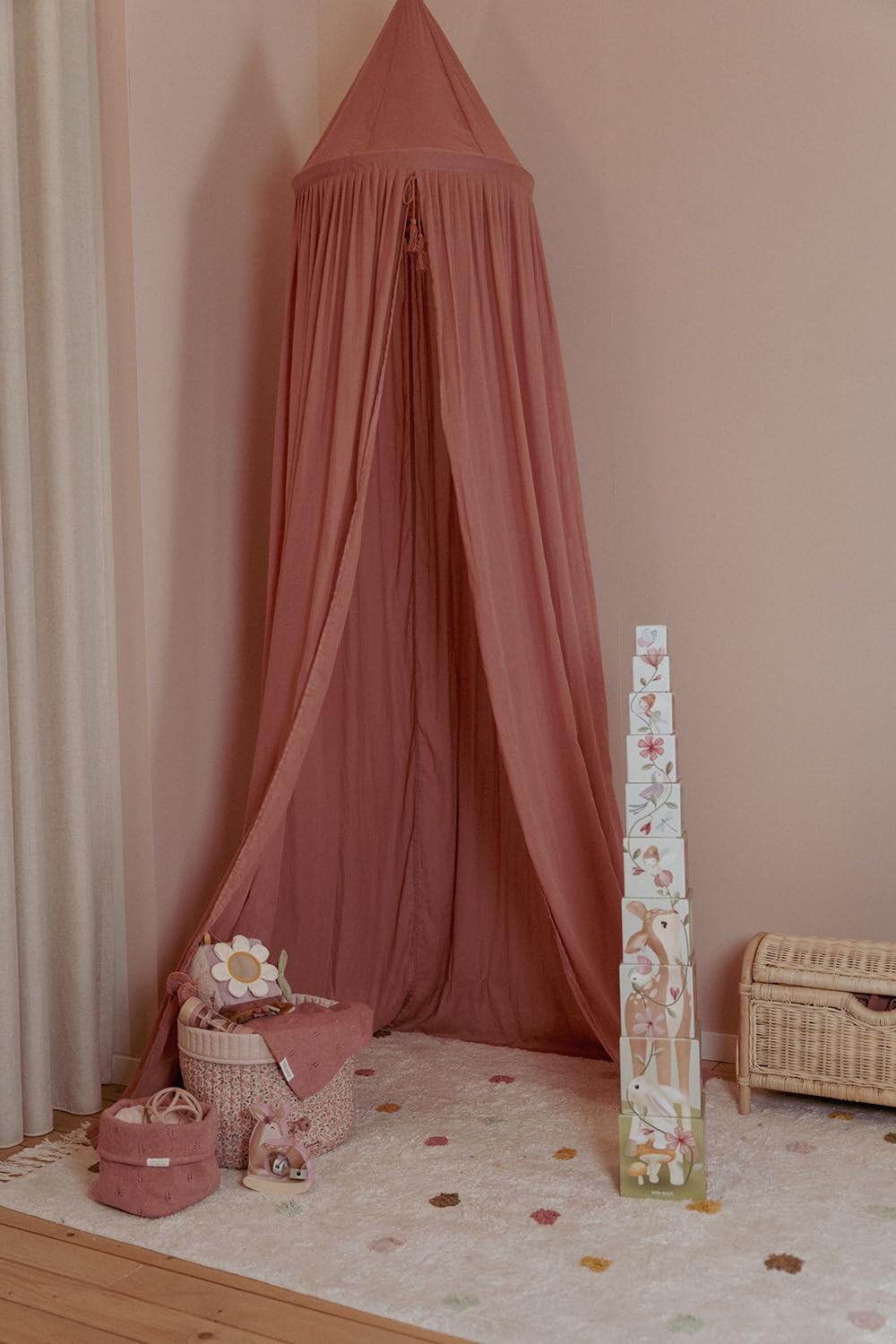 Little Dutch Betthimmel Moskitonetz Baldachin Kinderzimmer Baby Kinder pink Blush (250 cm) - Pure