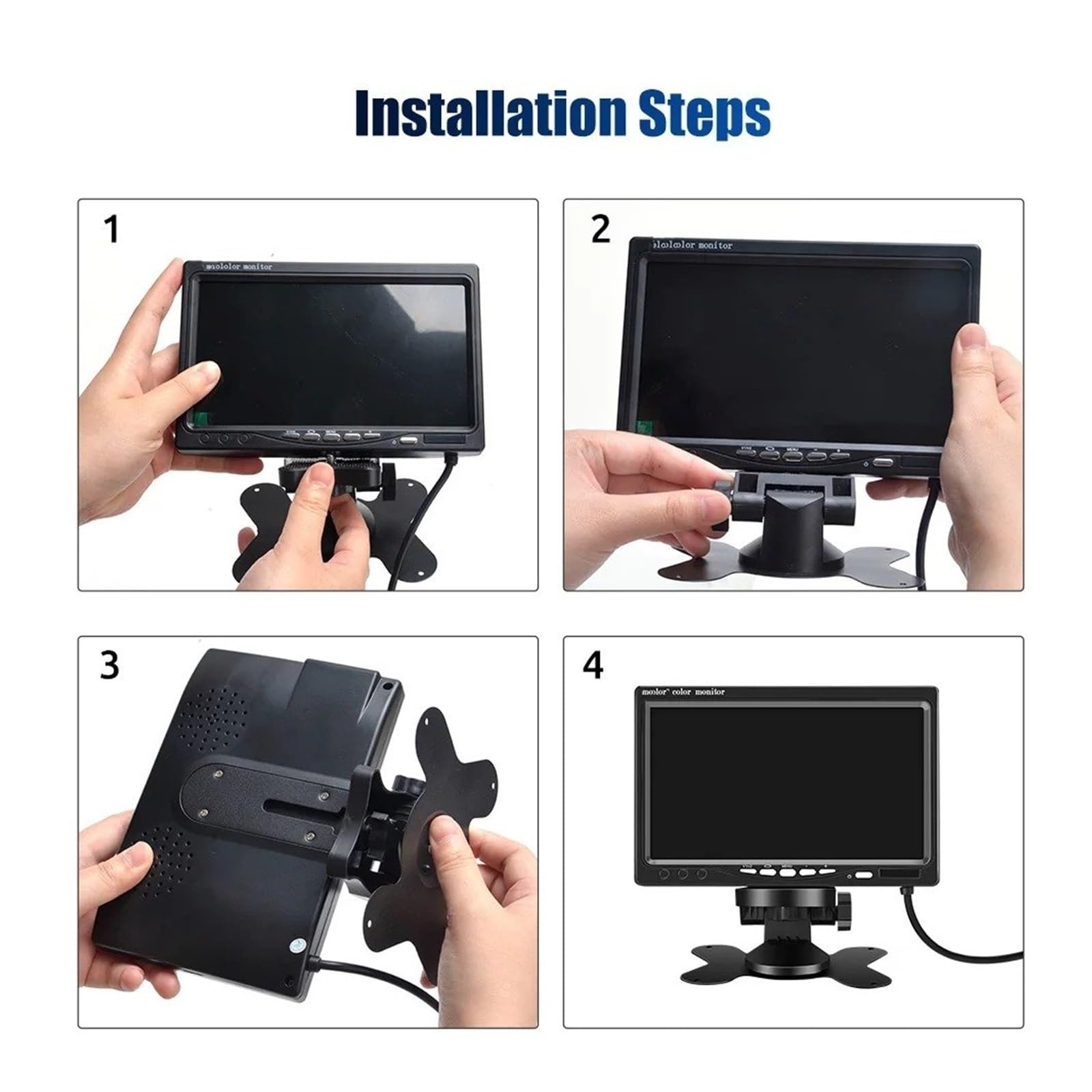 HD Cámara Monitor LCD 7" + Cámara Visión Trasera Tercera Luz Freno para W907 para W906 para VW para Crafter para Caravelle T5/T6