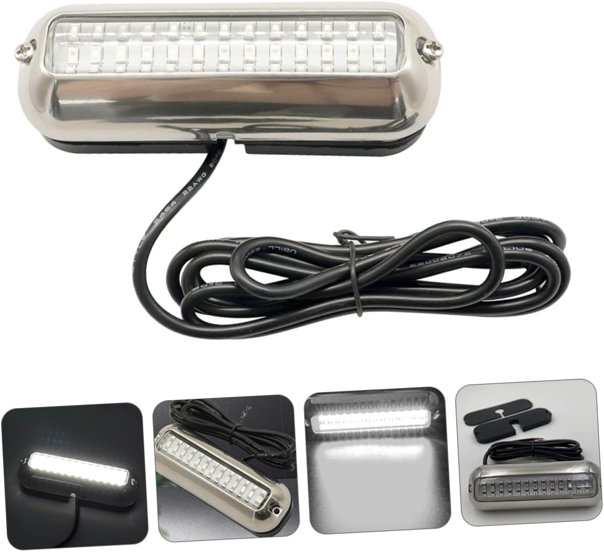 Led Boat Lights Underwater Fishing Light Stainless Steel Lamp for Yacht Boat Party Wedding Banquet