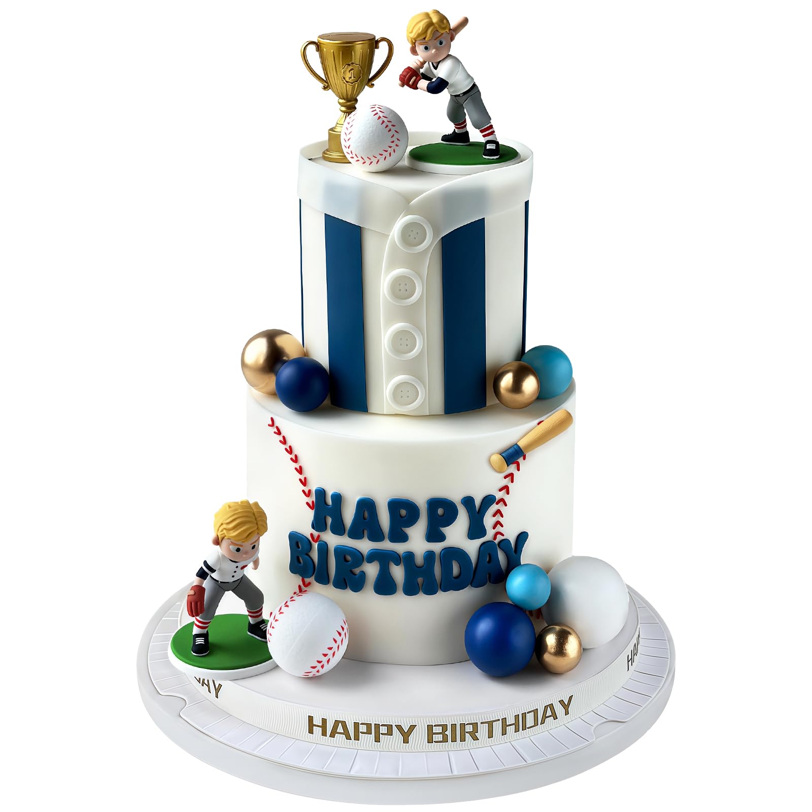 13PCS Baseball Cake Topper, Baseball Cake Decorations for Birthday Party