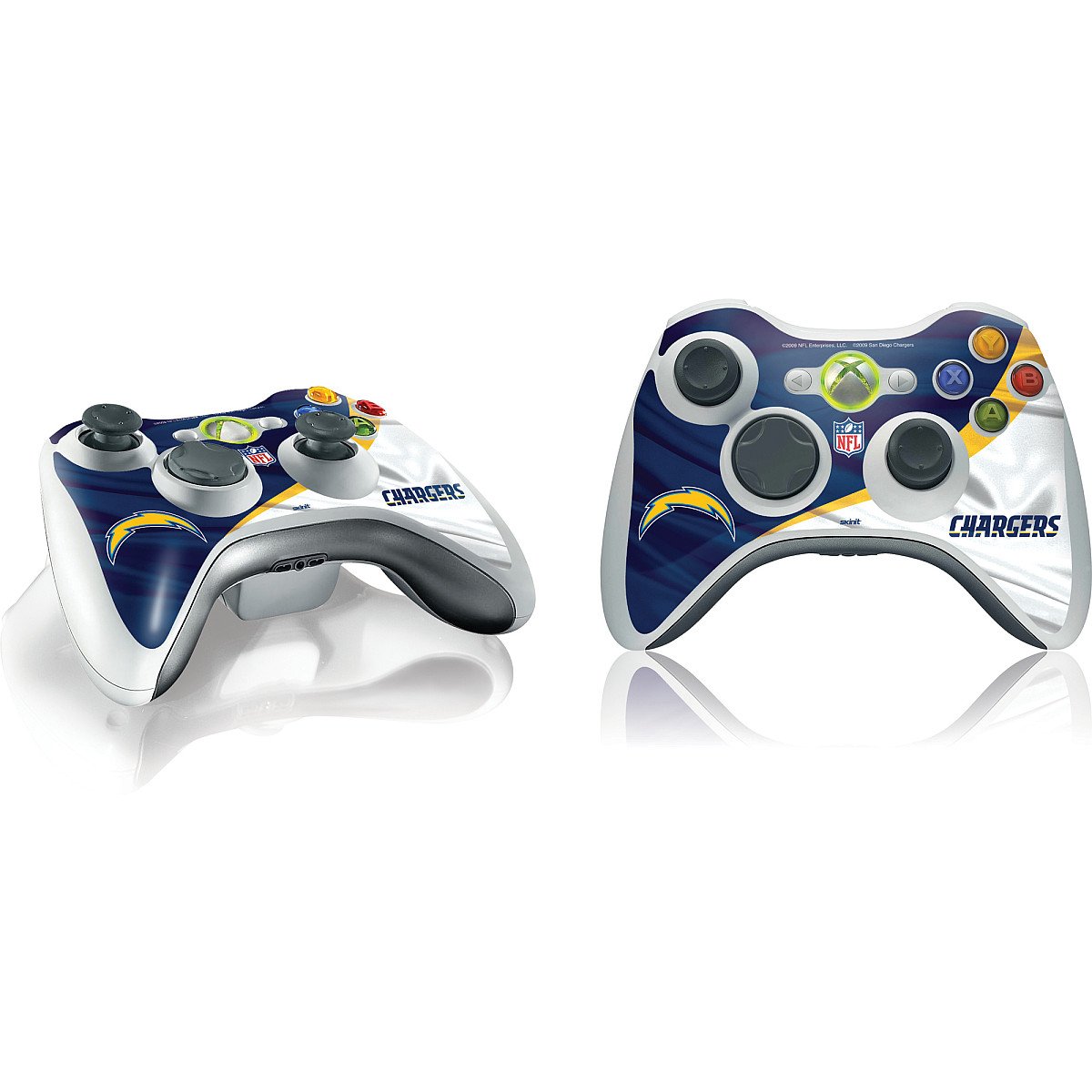 Skinit Decal Gaming Skin Compatible with Xbox 360 Wireless Controller - Officially Licensed NFL Los Angeles Chargers Design