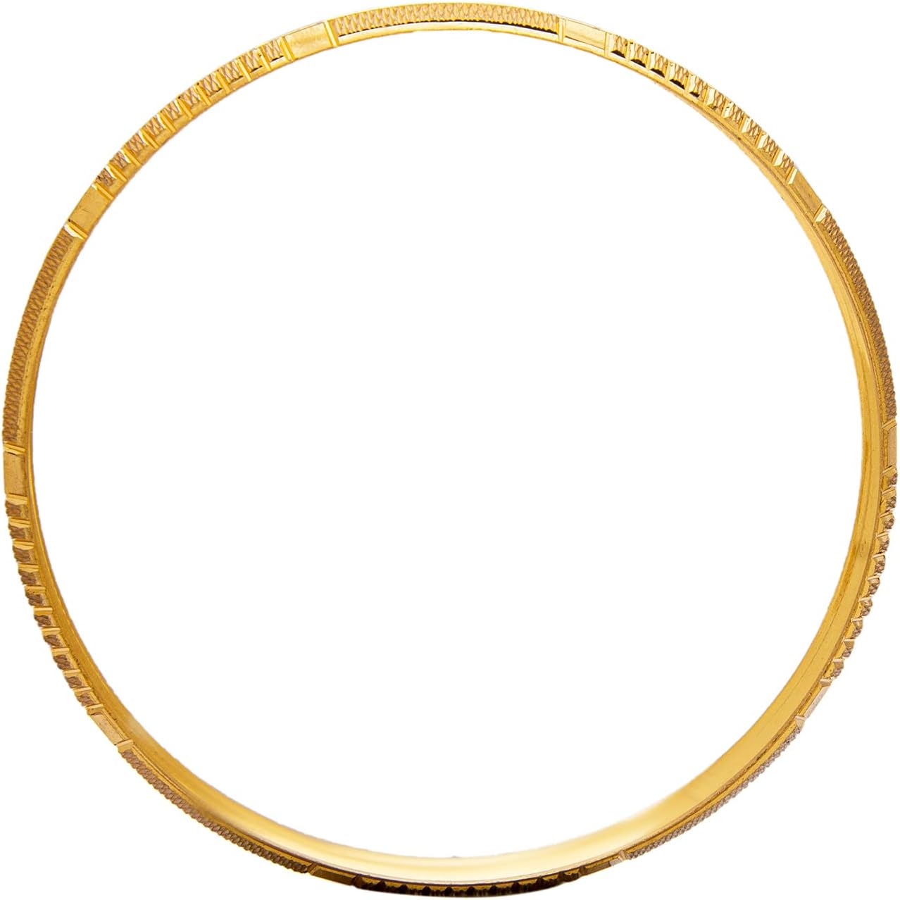 Bodha Traditional IndianAmritsari Gold Plated Punjabi Sikh Kada for Men (SJ_3469_2.8)